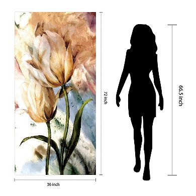 Empire Art Direct Pastel Fleur I Tempered Frameless Glass Wall Art