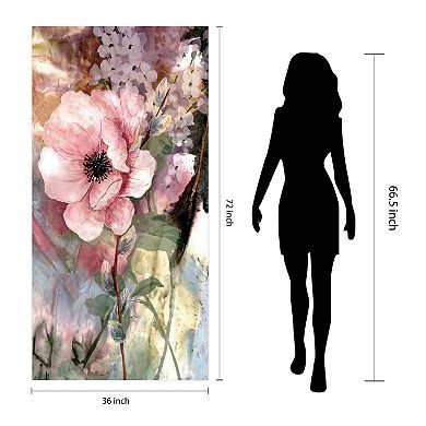 Empire Art Direct Pastel Fleur II Tempered Frameless Glass Wall Art