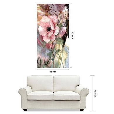 Empire Art Direct Pastel Fleur II Tempered Frameless Glass Wall Art