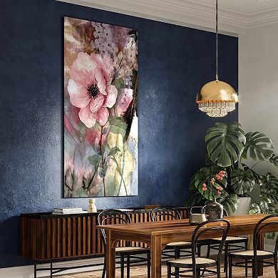 Empire Art Direct Pastel Fleur II Tempered Frameless Glass Wall Art