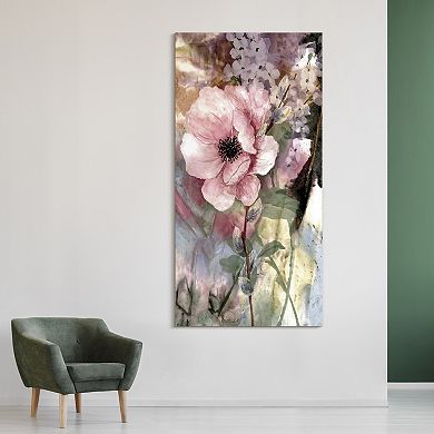 Empire Art Direct Pastel Fleur II Tempered Frameless Glass Wall Art
