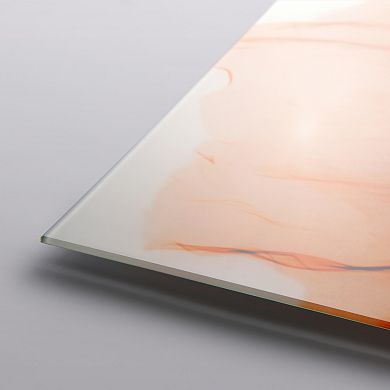 Empire Art Direct Poppy Orange Tempered Frameless Wall Art