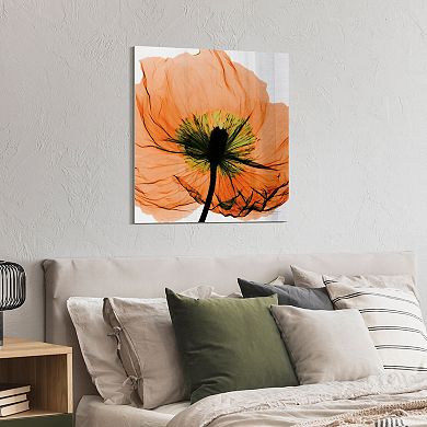 Empire Art Direct Poppy Orange Tempered Frameless Wall Art
