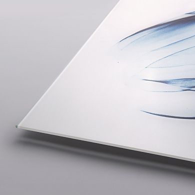 Empire Art Direct Two Blue Tulips Tempered Frameless Glass Wall Art