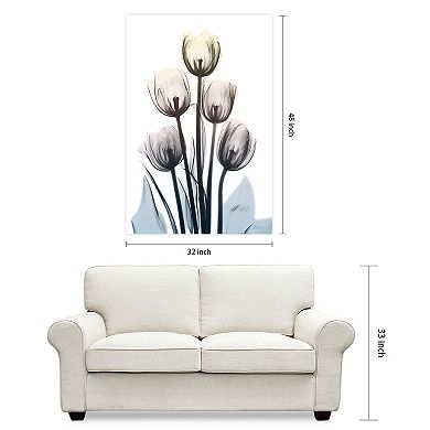 Empire Art Direct Springing Tulips Tempered Frameless Glass Wall Art
