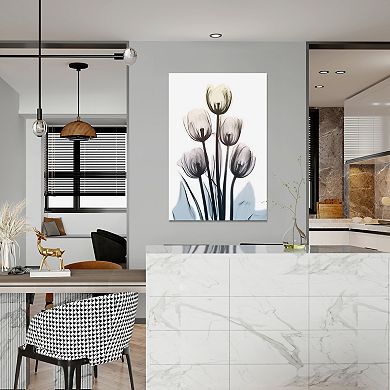 Empire Art Direct Springing Tulips Tempered Frameless Glass Wall Art