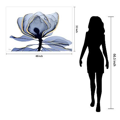 Empire Art Direct Golden Midnight 1 Tempered Frameless Glass Wall Art