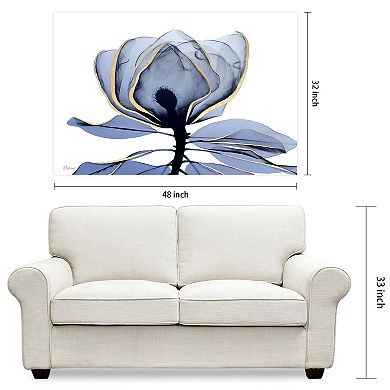 Empire Art Direct Golden Midnight 1 Tempered Frameless Glass Wall Art