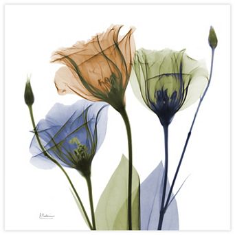 Empire Art Direct Gentian Buddies Tempered Frameless Glass Wall Art