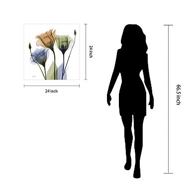 Empire Art Direct Gentian Buddies Tempered Frameless Glass Wall Art