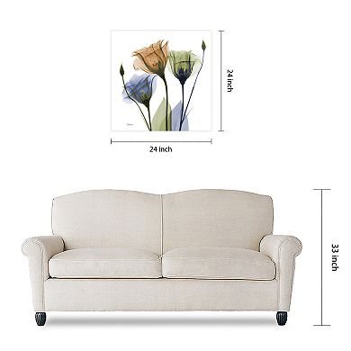 Empire Art Direct Gentian Buddies Tempered Frameless Glass Wall Art