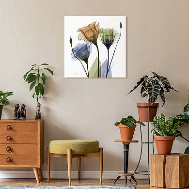 Empire Art Direct Gentian Buddies Tempered Frameless Glass Wall Art