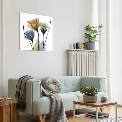 Empire Art Direct Gentian Buddies Tempered Frameless Glass Wall Art