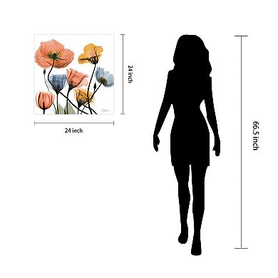 Empire Art Direct Flowers and Ferns Tempered Frameless Glass Wall Art