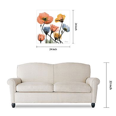 Empire Art Direct Flowers and Ferns Tempered Frameless Glass Wall Art