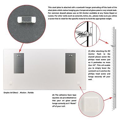 Empire Art Direct Gentian X-ray Tempered Frameless Glass Wall Art