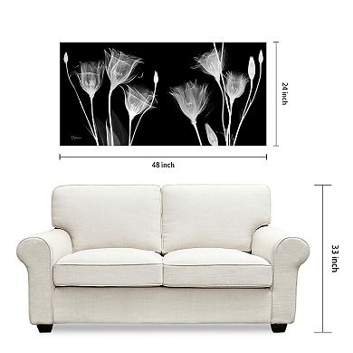 Empire Art Direct Gentian X-ray Tempered Frameless Glass Wall Art