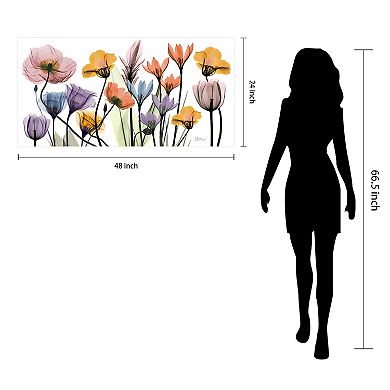 Empire Art Direct Flowerscape Portrait Frameless Glass Wall Art