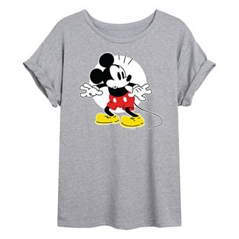 Disney's Mickey Mouse Juniors' Mickey Oversized Graphic Tee