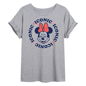 Disney's Minnie Mouse Juniors' Minnie Iconic Oversized Graphic Tee