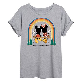 Disney's Mickey Mouse & Friends Juniors' Explore Oversized Graphic Tee