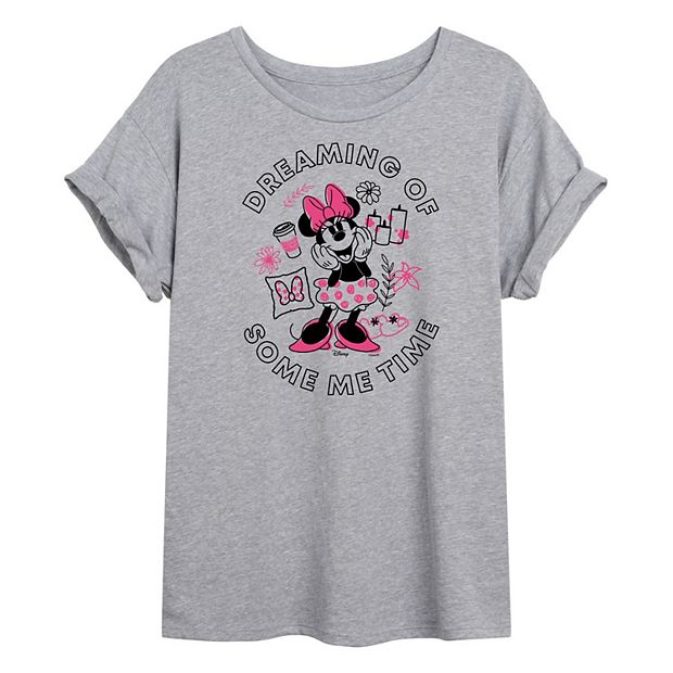 Disney's Minnie Mouse Juniors' Minnie Me Time Flowy Graphic Tee