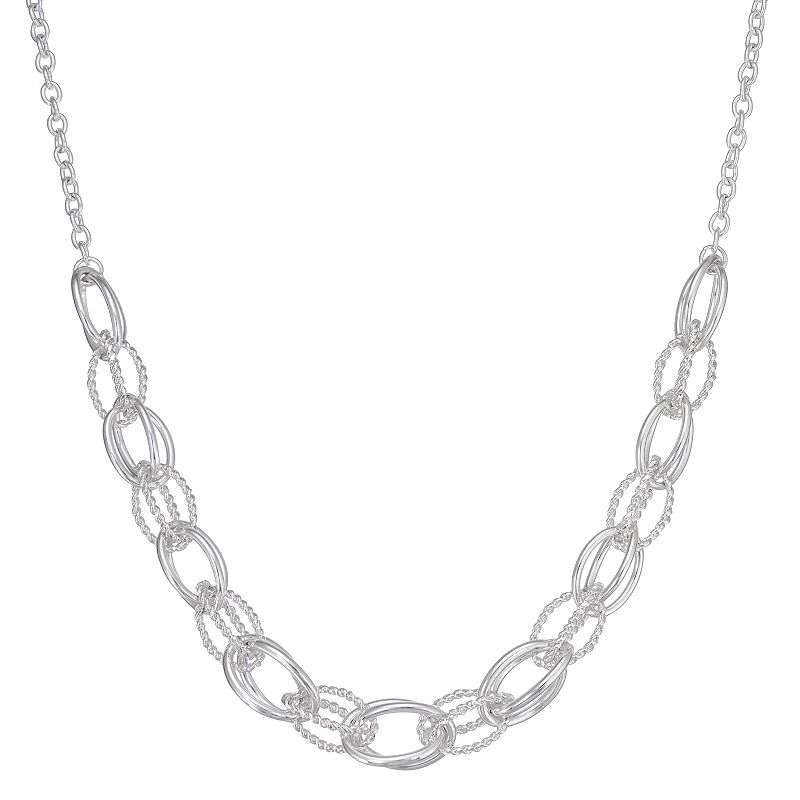 20507961 Napier Silver Tone Twisted Chain Necklace, Womens sku 20507961