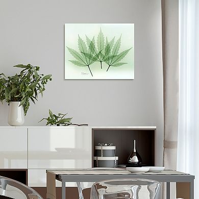 Empire Art Direct Green Flower Tempered Frameless Glass Wall Art