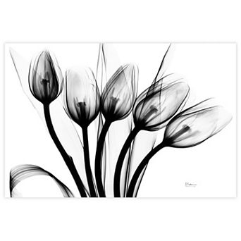 Empire Art Direct Marching Tulips Tempered Frameless Glass Wall Art