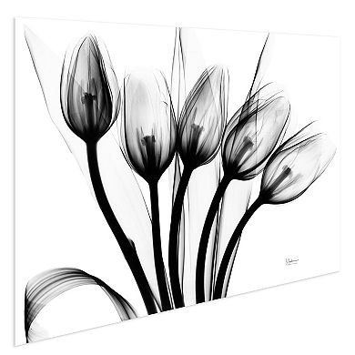 Empire Art Direct Marching Tulips Tempered Frameless Glass Wall Art