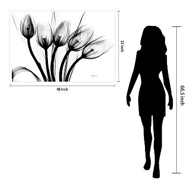 Empire Art Direct Marching Tulips Tempered Frameless Glass Wall Art