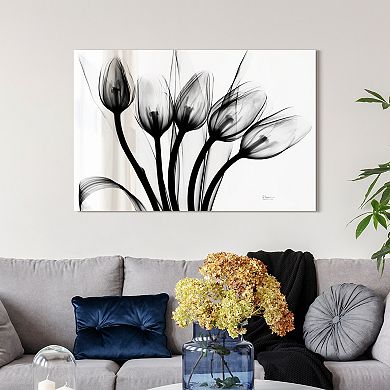 Empire Art Direct Marching Tulips Tempered Frameless Glass Wall Art