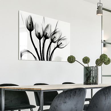Empire Art Direct Marching Tulips Tempered Frameless Glass Wall Art