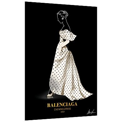 Empire Art Direct Balenciaga Fashion Tempered Frameless Glass Wall Art