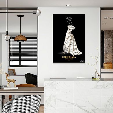 Empire Art Direct Balenciaga Fashion Tempered Frameless Glass Wall Art