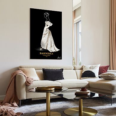 Empire Art Direct Balenciaga Fashion Tempered Frameless Glass Wall Art