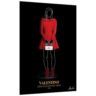 Empire Art Direct Valentino Fashion Tempered Frameless Glass Wall Art