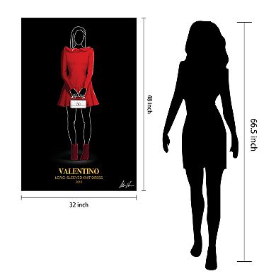 Empire Art Direct Valentino Fashion Tempered Frameless Glass Wall Art