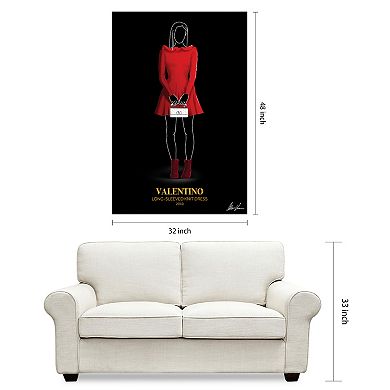 Empire Art Direct Valentino Fashion Tempered Frameless Glass Wall Art