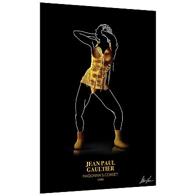 Empire Art Direct Gold Fashion Tempered Frameless Glass Wall Art