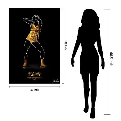 Empire Art Direct Gold Fashion Tempered Frameless Glass Wall Art