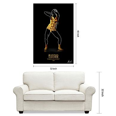 Empire Art Direct Gold Fashion Tempered Frameless Glass Wall Art