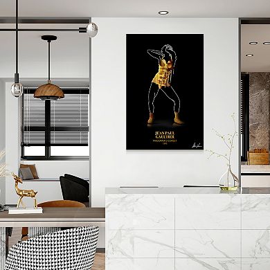 Empire Art Direct Gold Fashion Tempered Frameless Glass Wall Art