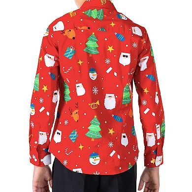Boys 2-8 OppoSuits Festivity Christmas Button-Up Shirt