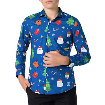 Boys 10-16 OppoSuits Long Sleeve Christmas Shirt