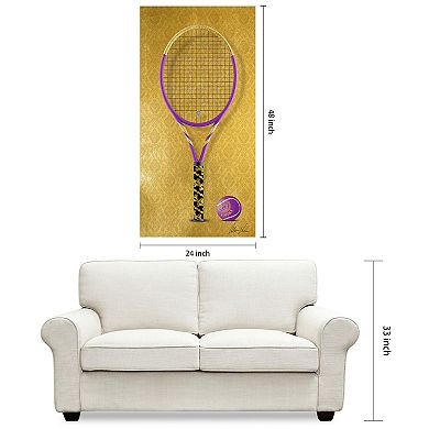 Empire Art Direct Versace Vibes Racquet Tempered Frameless Glass Wall Art