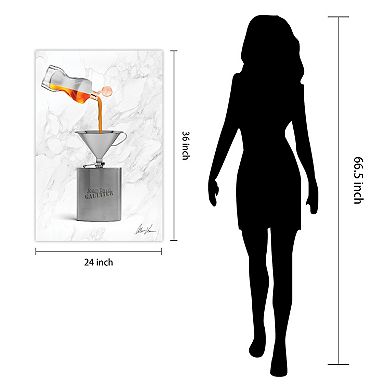 Empire Art Direct Liquid Gold Tempered Frameless Glass Wall Art