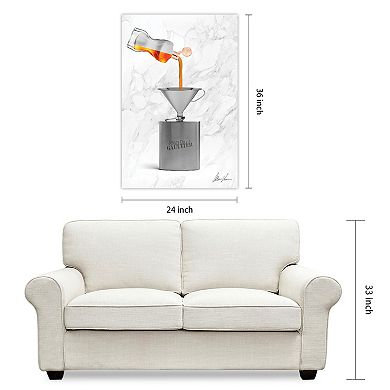 Empire Art Direct Liquid Gold Tempered Frameless Glass Wall Art