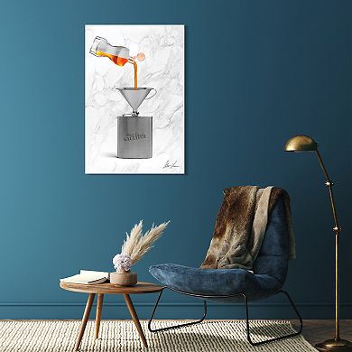 Empire Art Direct Liquid Gold Tempered Frameless Glass Wall Art