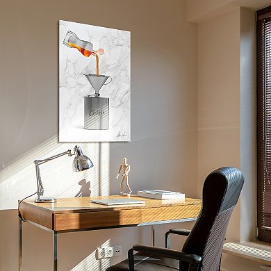 Empire Art Direct Liquid Gold Tempered Frameless Glass Wall Art